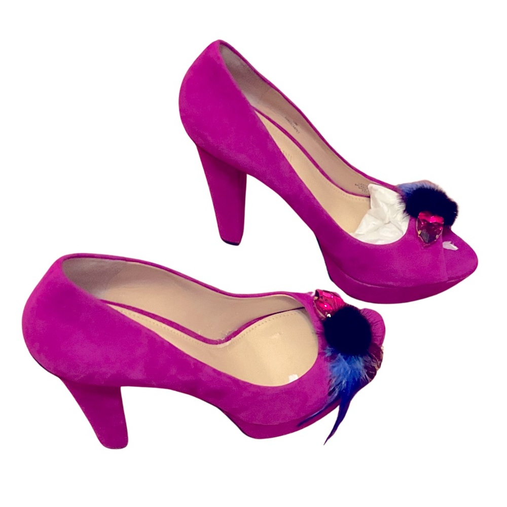 Feathered FUSIA Shoes